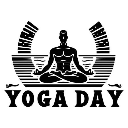 Journée internationale du yoga texte art vectoriel transparent téléchargement gratuit