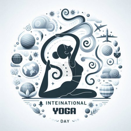 Journée internationale du yoga illustration vectorielle de téléchargement gratuit