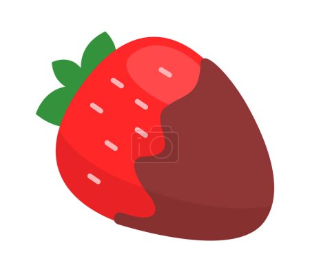 Illustration for Strawberries in chocolate. Vector illustration - Royalty Free Image