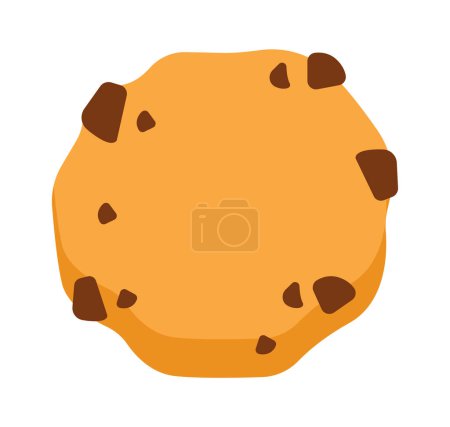 Téléchargez les illustrations : Biscuit au chocolat. Icône de boulangerie. Illustration vectorielle - en licence libre de droit