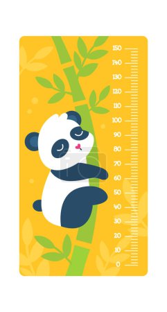 Ilustración de Medidor Infantil con Panda Cartoon Animal. Ilustración vectorial - Imagen libre de derechos