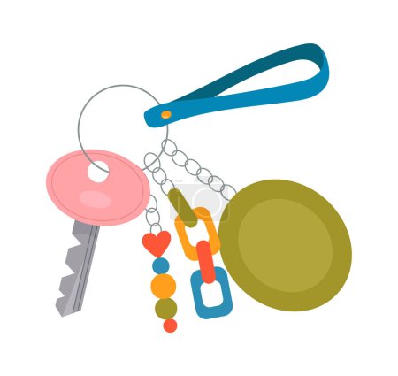 Key ring flat icon Accessories