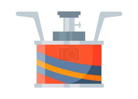 Ilustración de Quemador eléctrico icono plano Estufas y parrillas para mochileros. Ilustración vectorial - Imagen libre de derechos