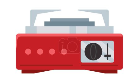 Ilustración de Quemador de gas icono plano Hotplate para cocinar. Ilustración vectorial - Imagen libre de derechos
