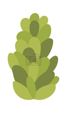 Illustration for Green succulent flat icon Houseplant decor element. Vector illustration - Royalty Free Image