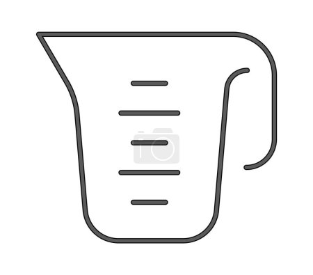 Illustration for Measuring cups line icon Cooking utensils. Vector illustration - Royalty Free Image