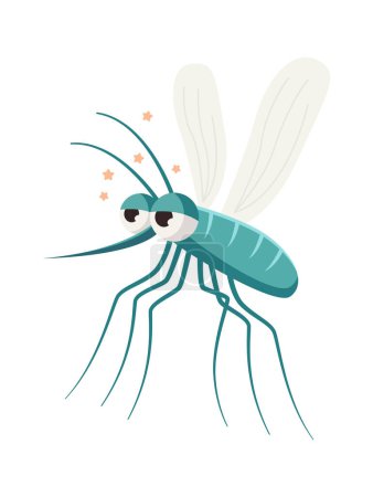Ilustración de La cabeza gira en mosquitos. Ilustración vectorial - Imagen libre de derechos