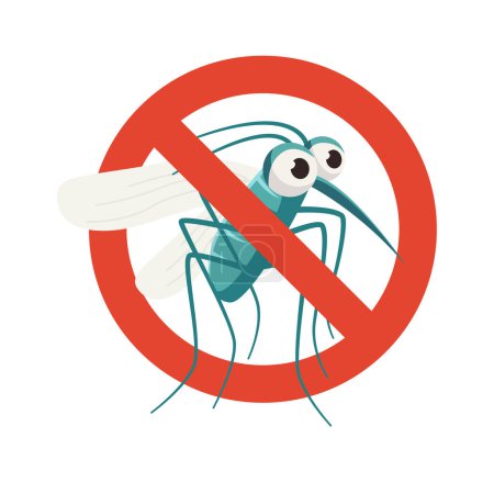 Téléchargez les illustrations : Neutraliser les insectes moustiques. Illustration vectorielle - en licence libre de droit