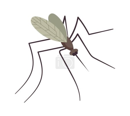 Téléchargez les illustrations : Petit insecte moustique volant. Illustration vectorielle - en licence libre de droit