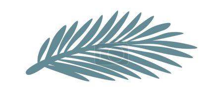 Téléchargez les illustrations : Feuilles de plantes à feuillage tropical Illustration vectorielle - en licence libre de droit