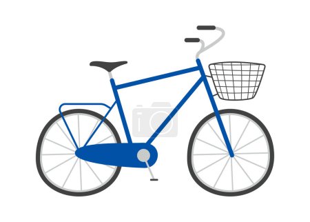 Bicycle With Basket Vector Illustration