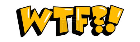 Wtf Comic Font Letters Vector Illustration