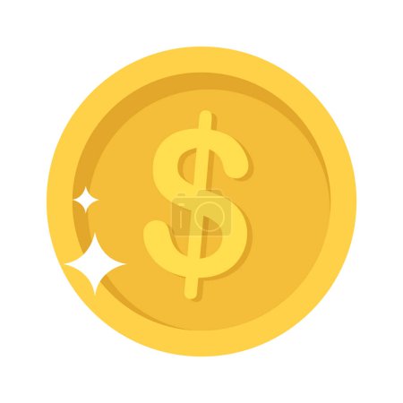 Illustration for Gold Coin Cent Vector Illustration - Royalty Free Image