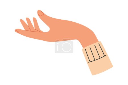 Téléchargez les illustrations : Illustration vectorielle du geste de tenir la main - en licence libre de droit