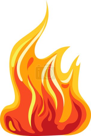 Téléchargez les illustrations : Illustration de vecteur de feu brûlant - en licence libre de droit