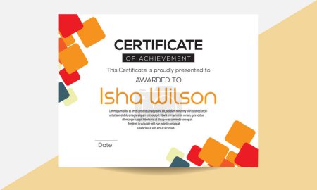 Ilustración de Certificado de Apreciación o logro. Listo para imprimir diseñado para diploma, premio, negocios, universidad, escuela y empresa - Imagen libre de derechos