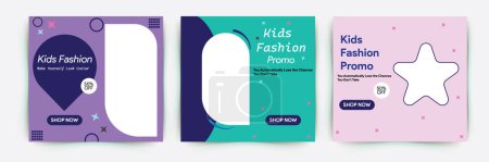 Téléchargez les photos : Kids sale banner. Kids fashion social media cover templates - en image libre de droit