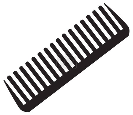Illustration for Comb icon on white background. Wide tooth comb sign. Hairbrush black symbol. flat style. - Royalty Free Image