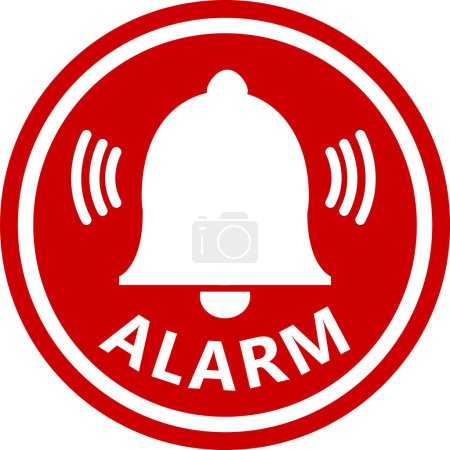 Illustration pour Icône d'alarme sur fond blanc. Signe d'alarme. style plat. - image libre de droit