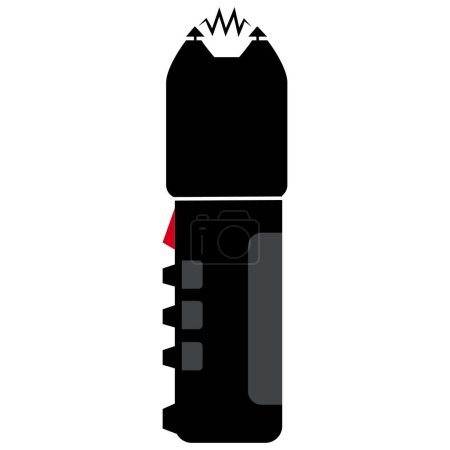 Illustration for Stun gun icon. Taser stun sign. Self defense equipment symbol. flat style. - Royalty Free Image