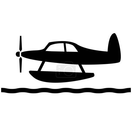Hydroplane icon. Seaplane sign. Small seaplane symbol. flat style.