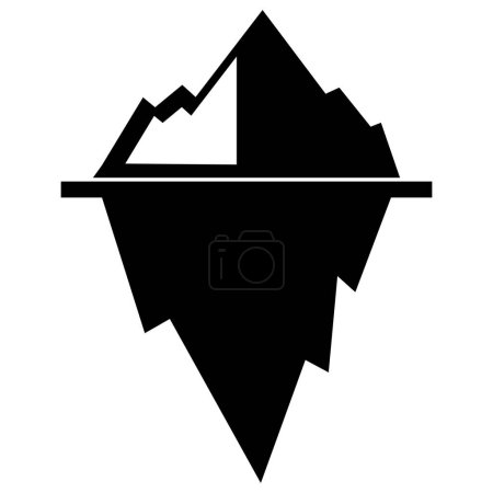 iceberg icon. snow iceberg mountain sign. winter symbol. flat style.