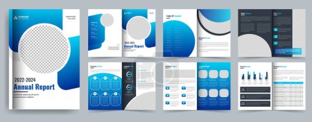 Ilustración de Plantilla de folleto, informe anual, perfil de la empresa, diseño del diseño de la propuesta de proyecto - Imagen libre de derechos