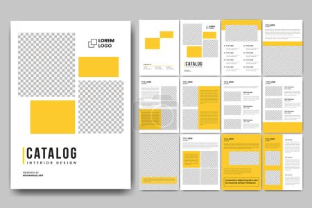 Architecture Interior Portfolio template or Product Catalog Design, business brochure layout