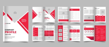Professional company profile, corporate brochure layout design, business brochure template design