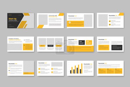 Startup business powerpoint presentation slides template and corporate presentation layout template design