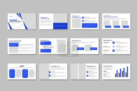 Startup business powerpoint presentation slides template and corporate presentation layout template design