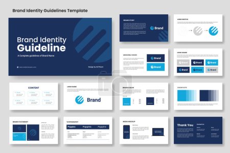 Brand Identity Guidelines presentation template layout