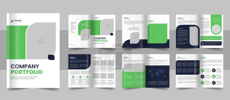 Corporate business presentation guide brochure template with cover design, Modern company profile, portfolio brochure Layout