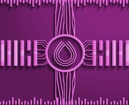 Téléchargez les photos : Sérum SRM Crypto-monnaie 3d logo isolé sur fond violet illustration bannière - en image libre de droit
