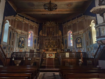 Téléchargez les photos : Eglise Saint-Fructueux Autel à Itxassou / Itsasu au Pays Basque - en image libre de droit