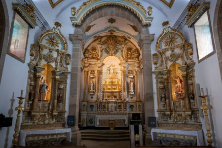 Téléchargez les photos : Intérieur de l'église Notre-Dame de l'Assomption au Sanctuaire Notre-Dame de l'Assomption à Vilas Boas, Tras os Montes, Portugal - en image libre de droit
