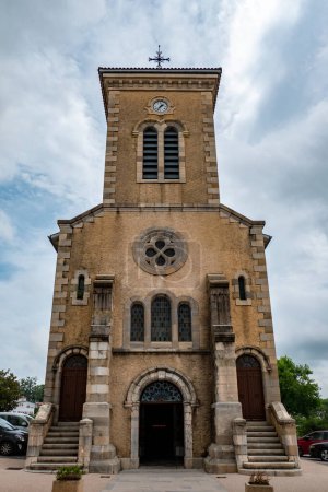 Téléchargez les photos : Façade de l'église Notre-Dame de l'Assomption à Bardos au Pays Basque, France - en image libre de droit