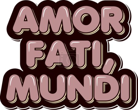 Téléchargez les illustrations : Design vectoriel de lettrage Amor Fati - en licence libre de droit