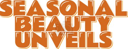Ilustración de Presentación Autumn Beauty Vector Lettering - Imagen libre de derechos