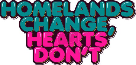 Illustration for Unchanging Hearts Lettering Vector - Royalty Free Image