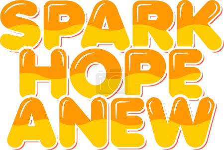 Ilustración de Diseño tipográfico Hope Spark - Imagen libre de derechos