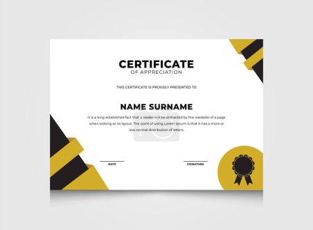 Ilustración de Vector modern certificate template - Imagen libre de derechos