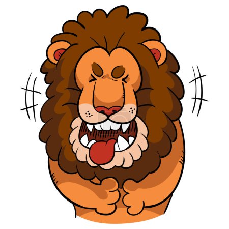 Illustration for The Lion King Simba Disgusted Face Sticker - Royalty Free Image