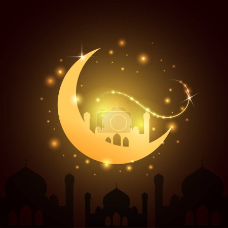 Santa luna Kareem Ramadán. mes de ayuno para los musulmanes