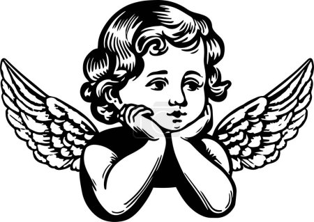 Ángel Cupido Vector Ilustración, SVG