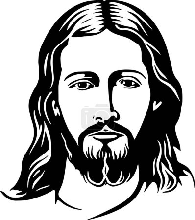 Illustration vectorielle de Jésus sur un fond isolé svg