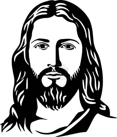 Illustration vectorielle de Jésus sur un fond isolé svg