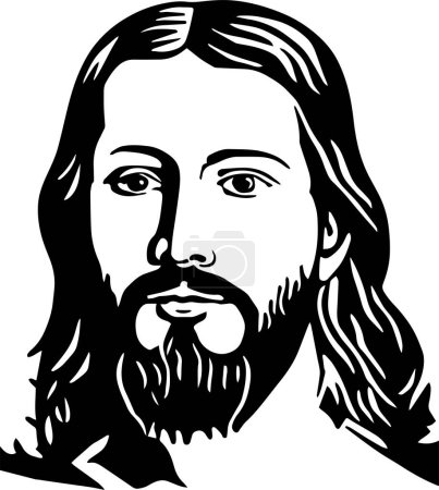 Illustration for Jesus Vector illustration on a isolated background svg - Royalty Free Image