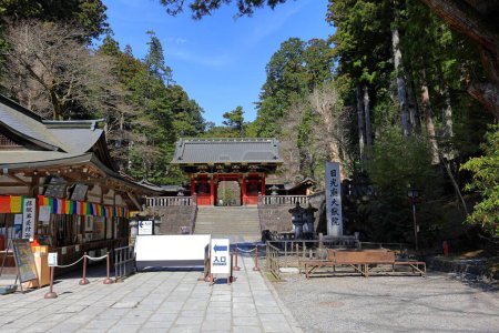 Foto de Templo Taiyu-in, parte del templo Rinnouji es una herencia de mundo de la unesco en Nikko, Japón. - Imagen libre de derechos