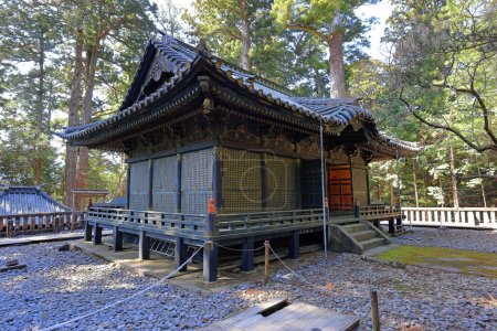 Photo for Toshogu Shrine ( 17th-century shrine honoring the first shogun and featuring colorful buildings) in Nikko, Japan. - Royalty Free Image